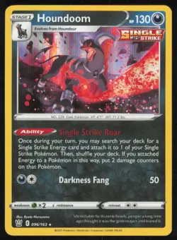 HOLO Houndoom 096/163 NM - RARE Battle Styles Pokemon NM - Image 1