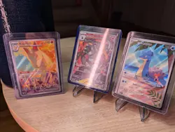 Pokemon Destined Rivals Lot Of 3 Illustration Rares Lapras Houndoom Rapidash NM - Image 1