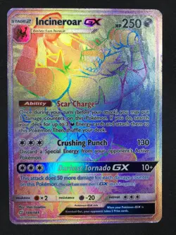 Incineroar GX 188/181 Rainbow Secret Rare Team Up Pokemon TCG HP/MP - Image 1