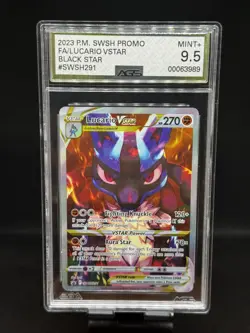 2023 POKEMON SWSH BLACK STAR PROMO #291 FULL ART/LUCARIO VSTAR AGS 9.5 - Image 1