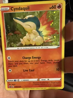 Cyndaquil SWSH221 Black Star Promo Cosmos Holo Sword & Shield Pokemon TCG NM - Image 1