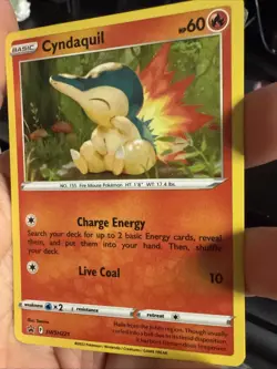 Cyndaquil SWSH221 Black Star Promo Cosmos Holo Sword & Shield Pokemon TCG NM - Image 2