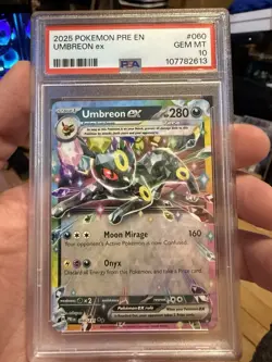 2025 POKEMON PRE EN-PRISMATIC EVOLUTIONS #060 UMBREON EX PSA 10 - Image 1
