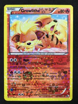 2013 GROWLITHE RC4/RC25 Legendary Treasures Pokemon Radiant Collection HOLO VLP - Image 1