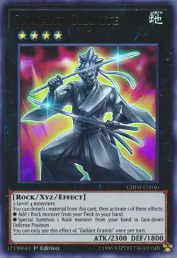 Yugioh! LP Gallant Granite - CHIM-EN036 - Ultra Rare - 1st Edition Lightly Playe - Image 1