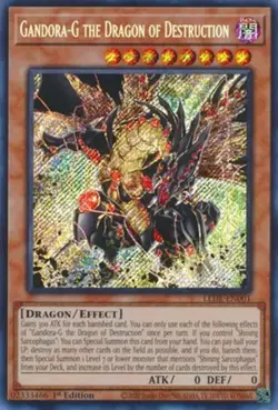 Yugioh! LP Gandora-G the Dragon of Destruction - LEDE-EN001 - Secret Rare - 1st - Image 1