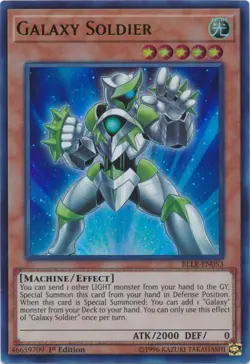 Yugioh! LP Galaxy Soldier - BLLR-EN053 - Ultra Rare - 1st Edition Lightly Played - Image 1