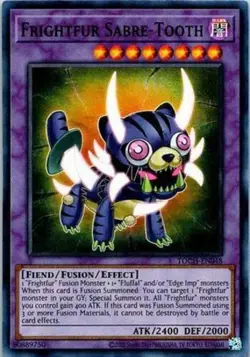 Yugioh! LP Frightfur Sabre-Tooth - TOCH-EN048 - Super Rare - Unlimited Edition L - Image 1