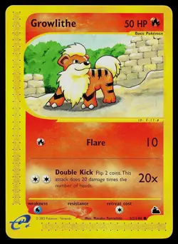 Pokemon Card - Growlithe Skyridge 62/144 Non-Holo - Image 1
