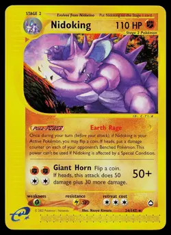 Pokemon Card - Nidoking Aquapolis 24/147 Non-Holo - Image 1