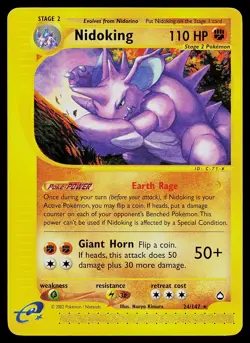 Pokemon Card - Nidoking Aquapolis 24/147 Non-Holo - Image 1