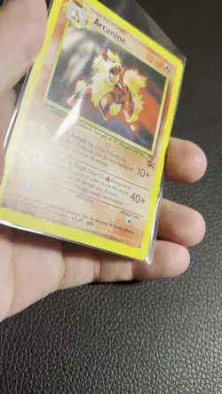 Arcanine 2000 Pokemon tcg card Black Star Promo League #6 LP ! - Image 2