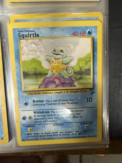 Squirtle Base Set Regular Card 063/102 Near Mint Pokemon TCG - Image 1