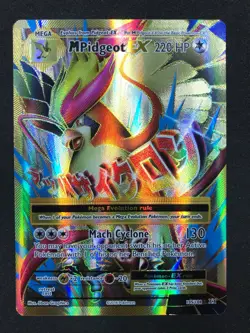 Pokemon XY Evolutions 2016 M Pidgeot EX Full Art Holo Ultra Rare Card 105/108 LP - Image 1