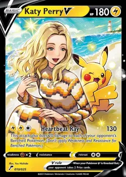 Katy PerryV HP180 Metal POKEMON collectible Card Gift Display! - Image 1