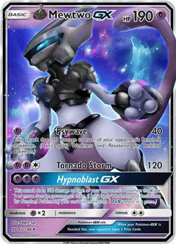 Mewtwo GX HP190 Metal POKEMON collectible Card Gift display! - Image 1