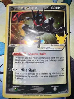 SEALED Greninja Gold Star SWSH144 25th Anniversary Celebrations Promo Card - Image 1