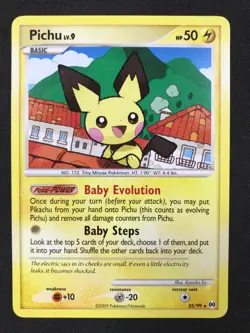Pokemon Card: Pichu 25/99 Platinum Arceus Set Rare - Very Light Play - Image 1