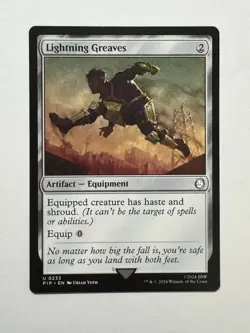 MTG - Lightning Greaves - Universes Beyond: Fallout PIP 0233 Uncommon Base - Image 1