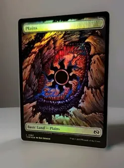 Plains 0287 FOIL MTG Tarkir: Dragonstorm Land NM Dragon Eye Full Art FOIL - Image 1