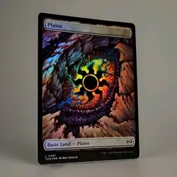Plains 0287 FOIL MTG Tarkir: Dragonstorm Land NM Dragon Eye Full Art FOIL - Image 3