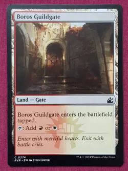 Magic The Gathering RAVNICA REMASTERED BOROS GUILDGATE land card MTG - Image 1