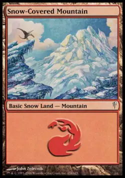 Snow-Covered Mountain - Medium Play MTG Coldsnap - Image 1