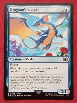 Magic The Gathering FINAL FANTASY DRAGOON'S WYVERN blue card MTG - Image 1