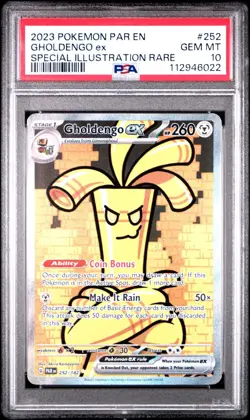 POKEMON PSA 10 2024 SV Paradox Rift Gholdengo ex 252/182 SIR - Image 1