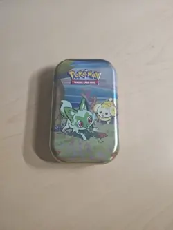 Pokemon Paldea Friends Sprigatito Fidough EMPTY Mini Tin ONLY - Image 1