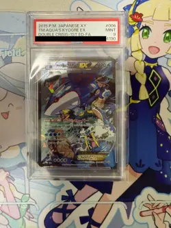 PSA9 Team Aqua Kyogre EX Pokemon 2015 FA CP1 Double Crisis 006/034 Japanese - Image 1