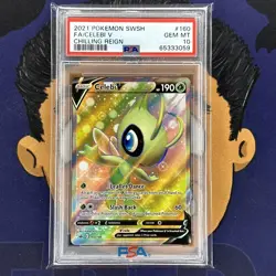 💎PSA 10 GEM MINT 2021 Pokemon Chilling Reign CELEBI V #160 Full Art - Image 2