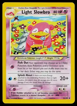 Pokemon Card - Light Slowbro Neo Destiny 51/105 Non-Holo - Image 1