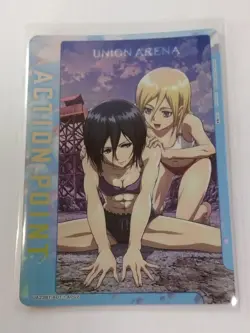 Mikasa Attack on Titan Action Point UA23BT/AOT-1-AP02 Union Arena Card Foil AP - Image 1