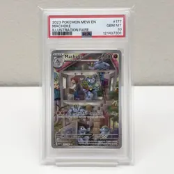 2023 Machoke 177/165 Mew EN 151 Illustration Rare Pokemon Card PSA 10 - Image 1