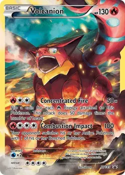Volcanion HP130 Metal POKEMON collectible Card Gift display！ - Image 1