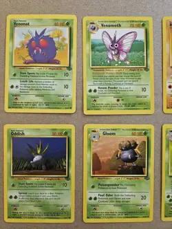 Near Mint 12 Card Lot Jungle Unlimited, 2 Rare 5 Uncommon Pokemon TCG. Evolves - Image 3