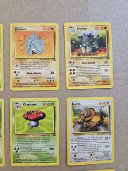 Near Mint 12 Card Lot Jungle Unlimited, 2 Rare 5 Uncommon Pokemon TCG. Evolves - Image 4