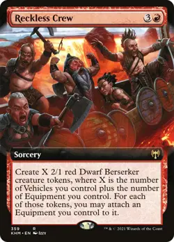 MTG Foil - Reckless Crew (Extended Art) - 359 / NM / English - Image 1