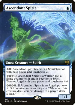 MTG Foil - Ascendant Spirit (Extended Art) - 341 / NM / English - Image 1
