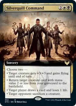 MTG Foil - Silverquill Command (Extended Art) - 352 / NM / English - Image 1