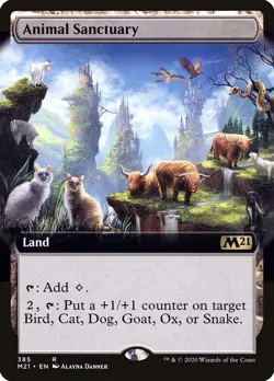 MTG Foil - Animal Sanctuary (Extended Art) - 385 / NM / English - Image 1