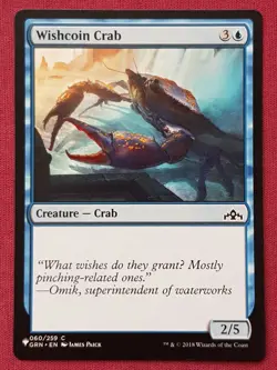 Magic The Gathering MYSTERY BOOSTER MB1 WISHCOIN CRAB blue card MTG - Image 1
