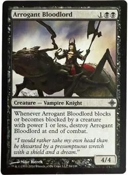 Magic The Gathering Arrogant Bloodlord Vampire Knight Card MTG - Image 1
