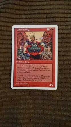 Magic: the Gathering / MtG Goblin King x1 Fifth Edition - Image 1