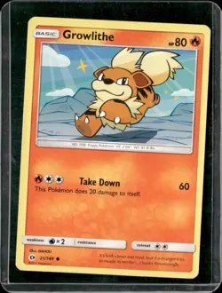 Growlithe 21/149 Common - Pokemon Sun & Moon Base Set Single Card - Image 1