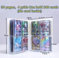 Pokemon Pikachu 4 Pocket Album 30 Pages Holds 240 Cards TCG Card Book Collection - Image 3