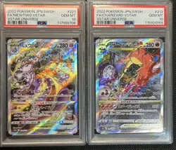 PSA10 Charizard VSTAR SAR Mewtwo VSTAR SAR Set Japanese Pokemon Cards - Image 1