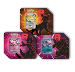 Pokemon Destined Rivals Team Rocket Tin Set of 3 PRESALE 9/5 Mewtwo Persian Nido - Image 1