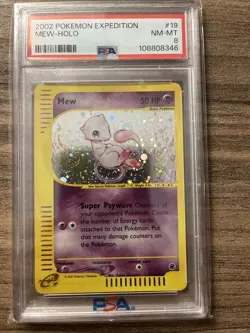 2002 POKEMON EXPEDITION MEW-HOLO PSA 8 📈 - Image 1